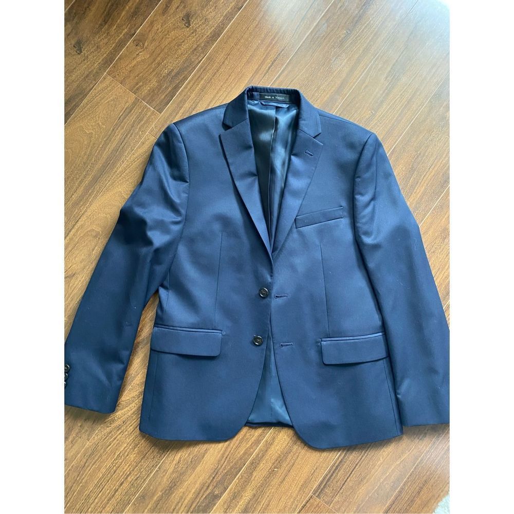 Lauren Ralph Lauren Navy Blue Boys Two-Button Sport Coat Blazer